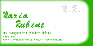 maria rubint business card